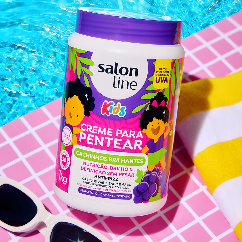 Salon Line Uva Kids Cachinhos Brilhantes - Crema districante bambini 1kg