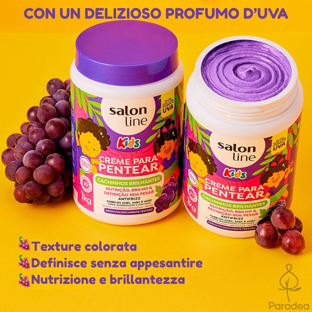Salon Line Uva Kids Cachinhos Brilhantes - Crema districante bambini 1kg