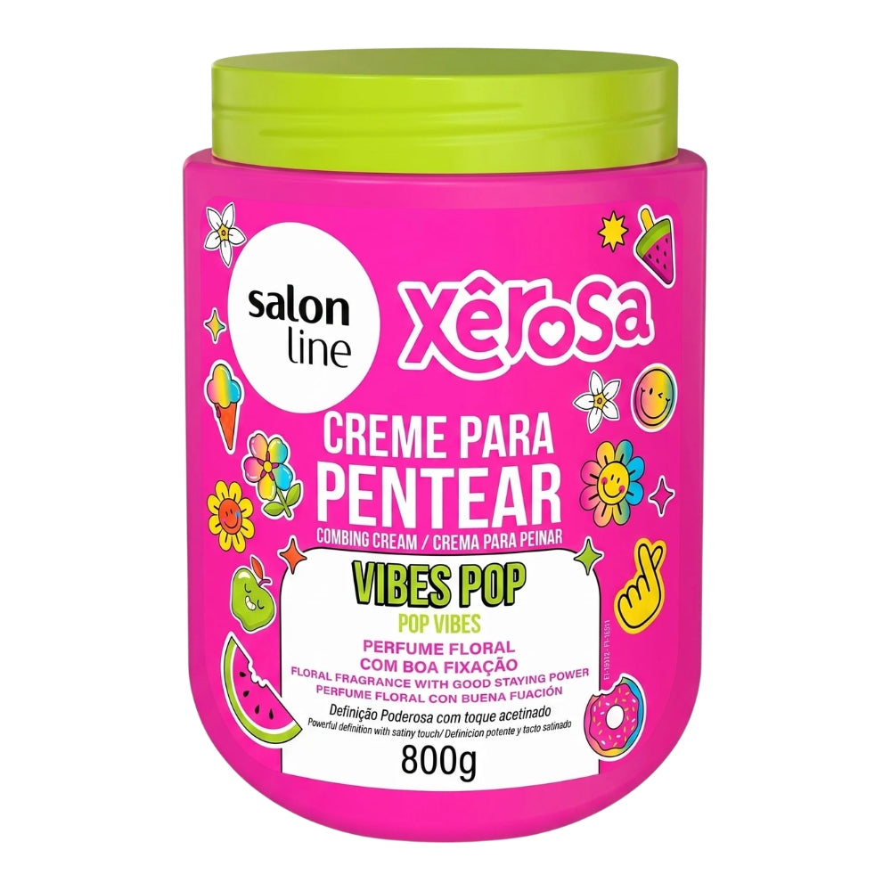 Salon Line Creme para Pentear Xêrosa Vibes Pop - Crema definizione onde profumo intenso 800gr