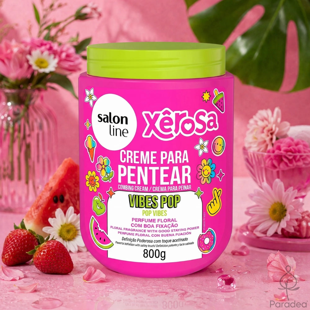 Salon Line Creme para Pentear Xêrosa Vibes Pop - Crema definizione onde profumo intenso 800gr