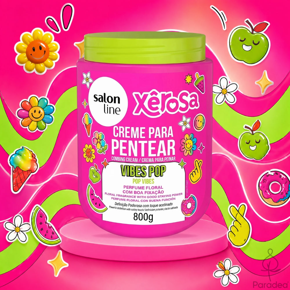 Salon Line Creme para Pentear Xêrosa Vibes Pop - Crema definizione onde profumo intenso 800gr