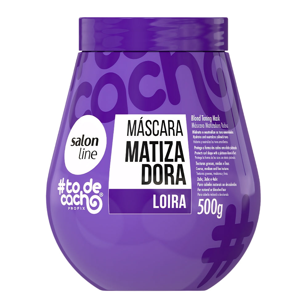 Salon Line #todecacho Máscara Matizadora Loiros - Maschera Antigiallo capelli ricci e afro 500gr