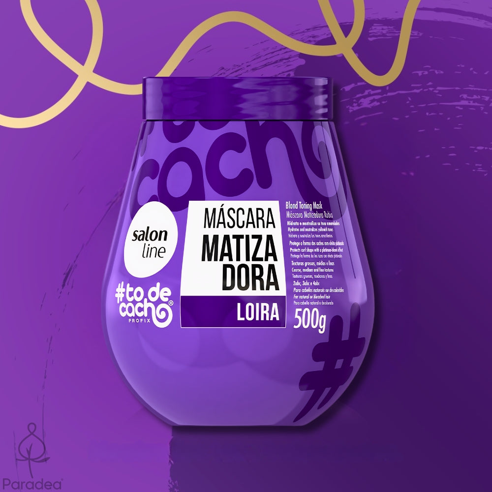 Salon Line #todecacho Máscara Matizadora Loiros - Maschera Antigiallo capelli ricci e afro 500gr
