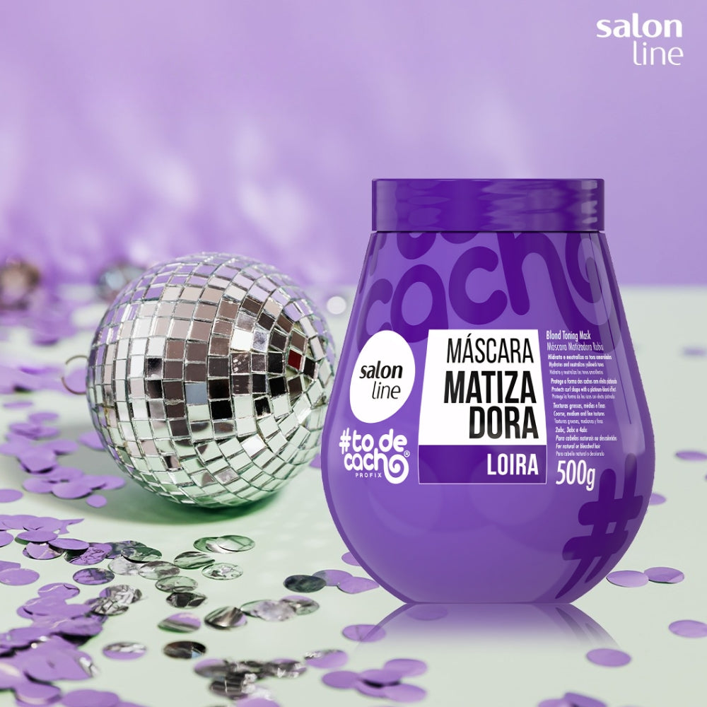 Salon Line #todecacho Máscara Matizadora Loiros - Maschera Antigiallo capelli ricci e afro 500gr