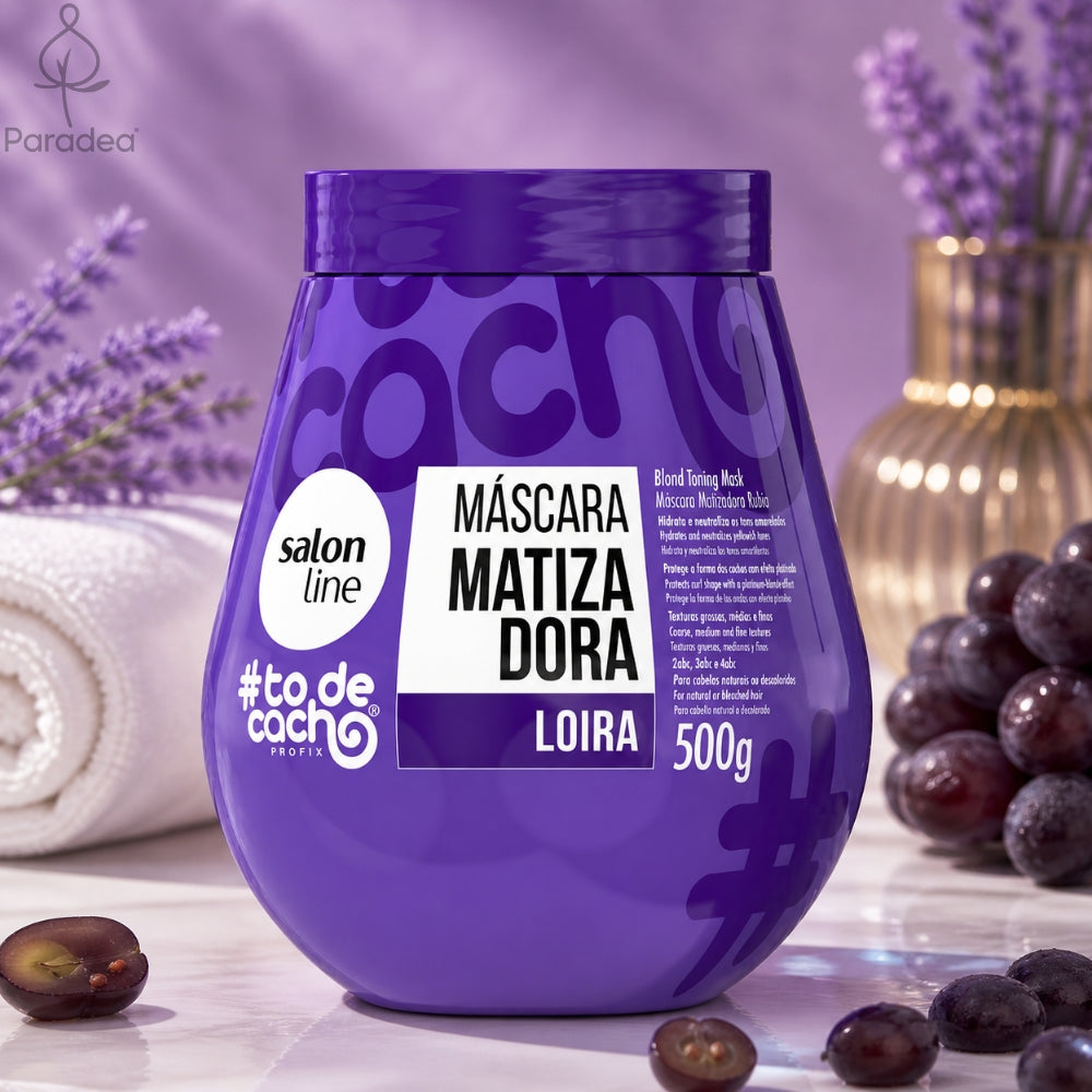 Salon Line #todecacho Máscara Matizadora Loiros - Maschera Antigiallo capelli ricci e afro 500gr
