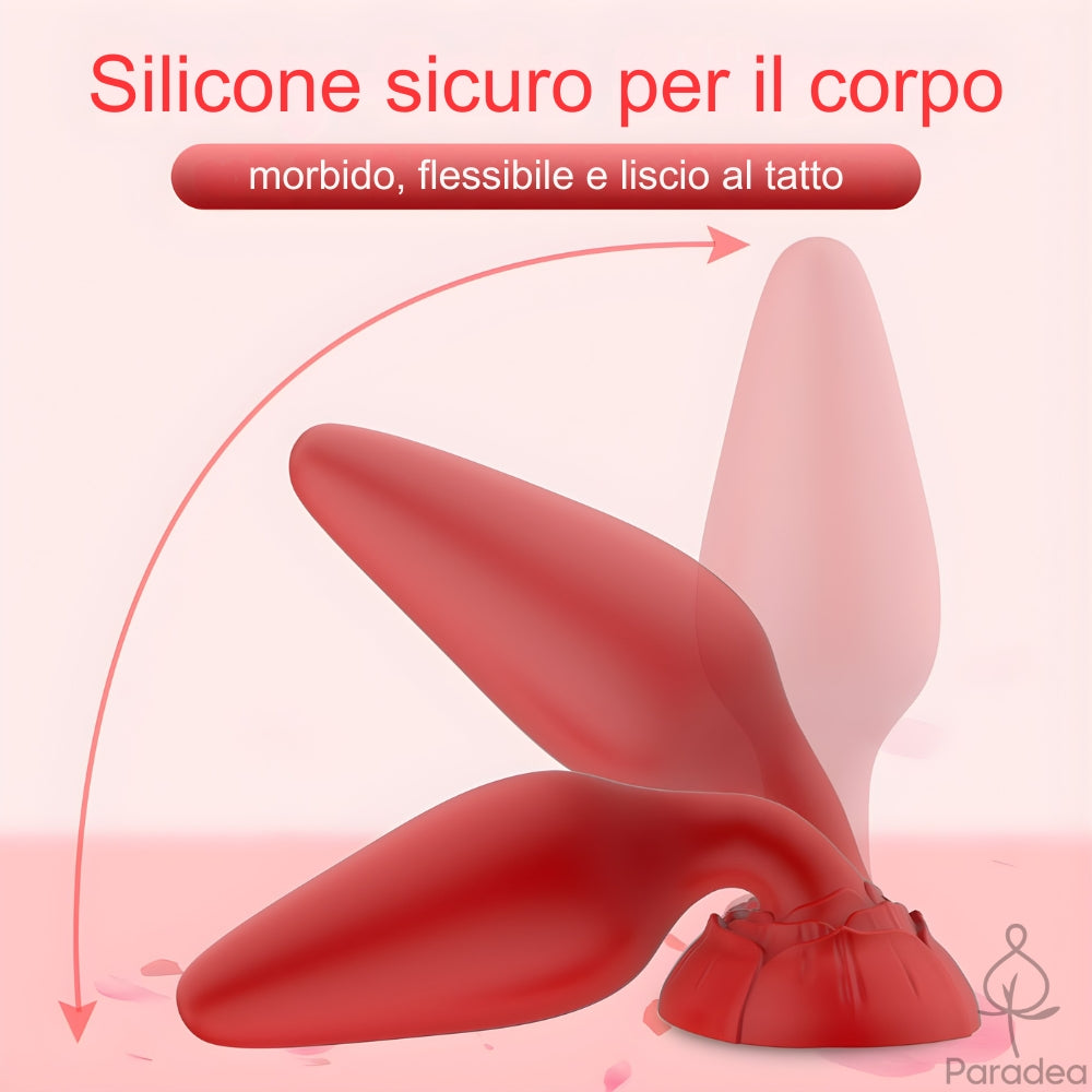 Set 3 misure Plug Anali in Silicone con Base a Rosa