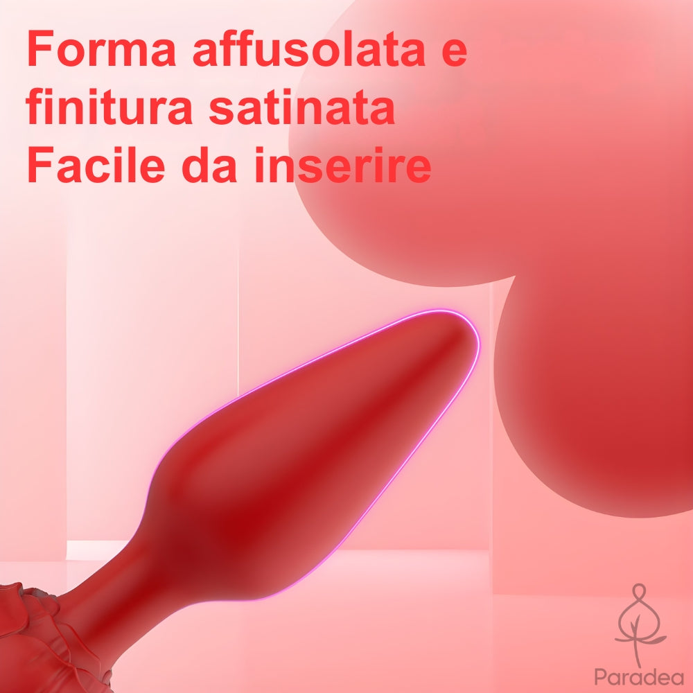 Set 3 misure Plug Anali in Silicone con Base a Rosa