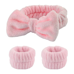 3 Piece Skincare Set - Headband with 2 Wristbands - 5 Colors to Choose From