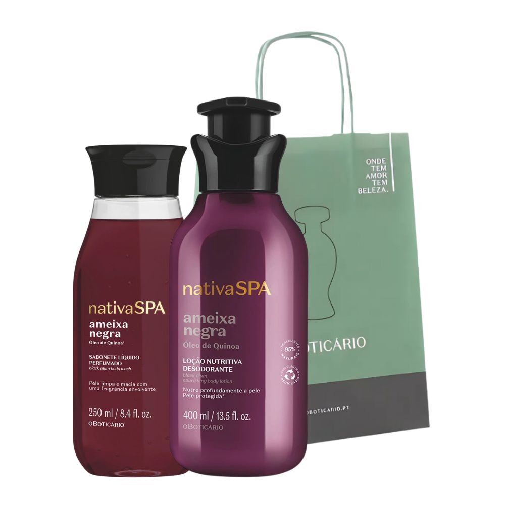 Nativa Spa Set Regalo Ameixa Negra – Lozione + Bagnoschiuma