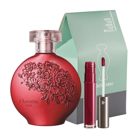 O BOTICÁRIO Set regalo Floratta Red & QDB Rossetto liquido supermatte Vinheli