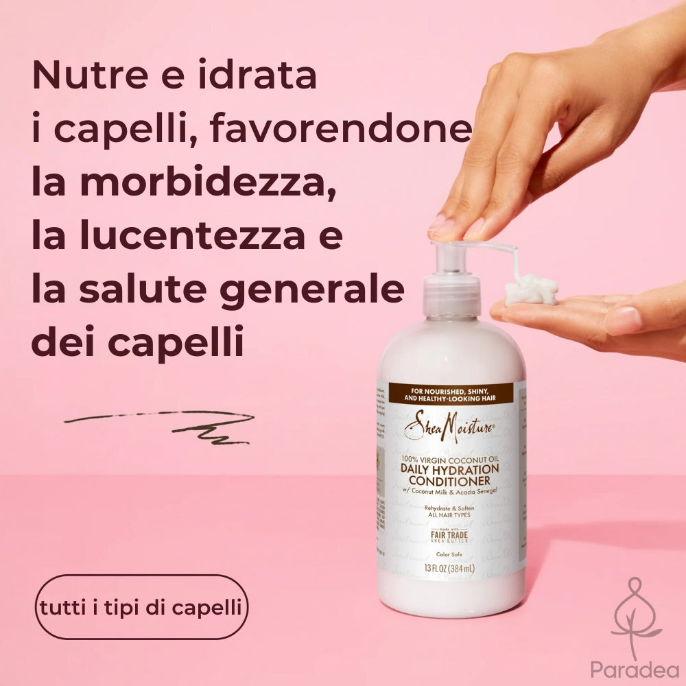 Shea Moisture 100% Virgin Coconut Oil Daily Hydration Conditioner - Balsamo idratante 384ml