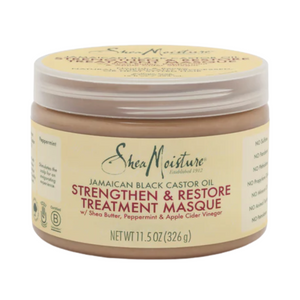 SHEA MOISTURE Jamaican Black Castor Oil Strengthen & Restore Treatment Masque - Maschera trattamento rinforzante e rigenerante all'Olio di Ricino Nero Giamaicano 326gr