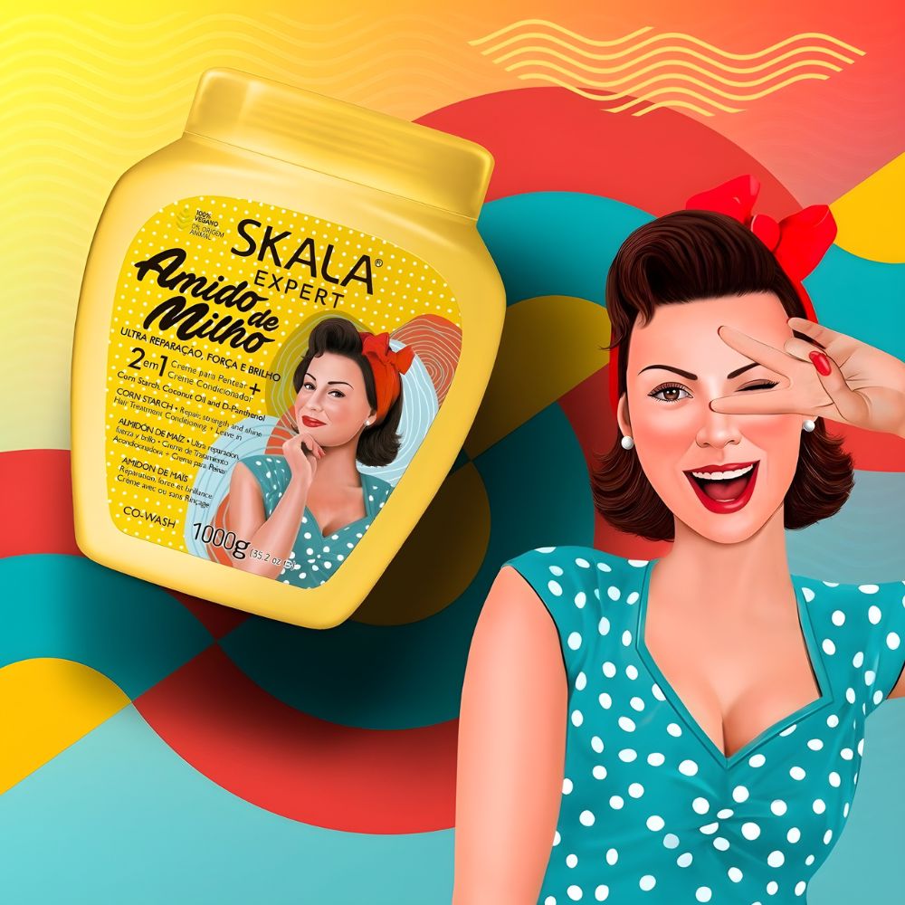 Skala Creme de Tratamento Amido de Milho - Crème de traitement capillaire 2 en 1 1kg