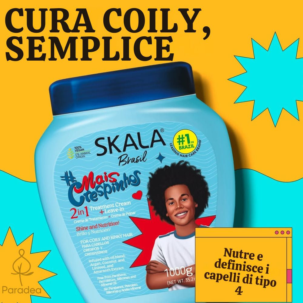 Skala #Mais Crespinhos Creme de Tratamento - Crema 2 in 1 capelli ricci e afro 1kg