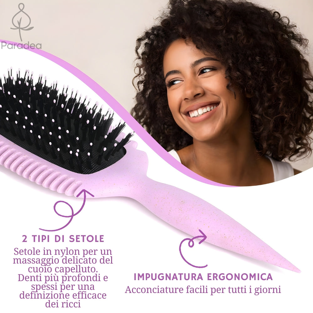 Spazzola capelli ricci districante
