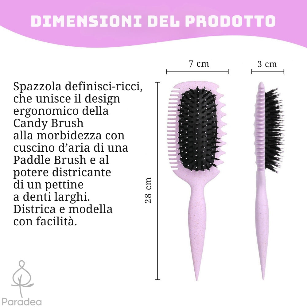 Spazzola capelli ricci districante