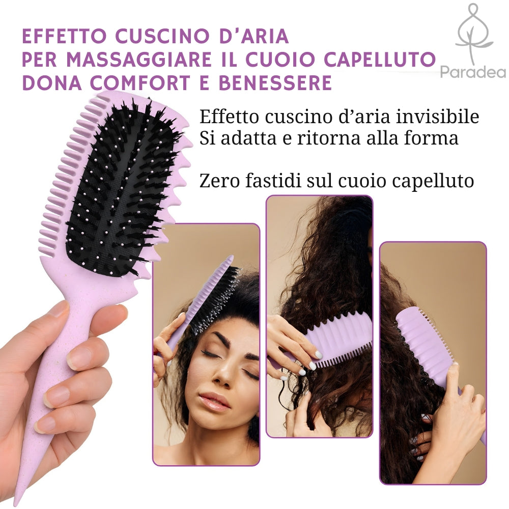 Spazzola capelli ricci districante