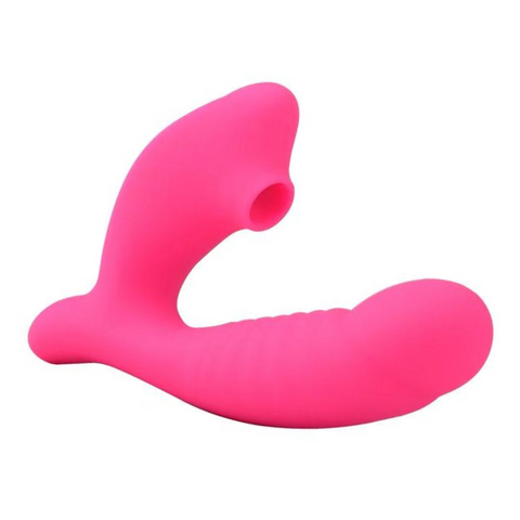 Massager with suction and G-spot stimulation