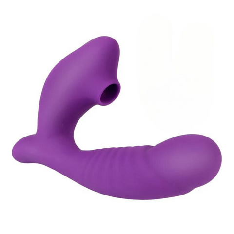 Massager with suction and G-spot stimulation