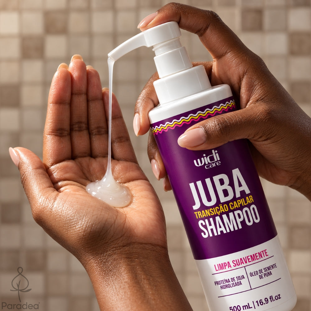 Widi Care Juba Transição Capilar - Shampoo Rinforzante per il Ritorno ai Ricci Naturali 500ml
