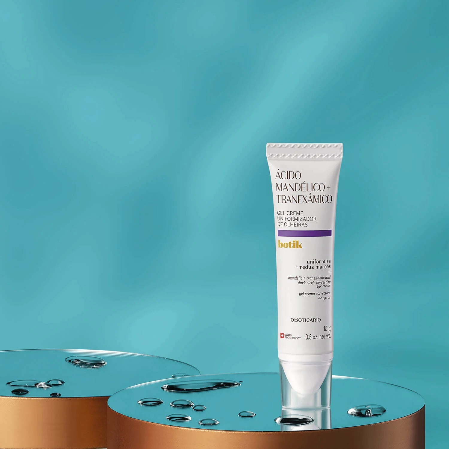 BOTIK Gel Creme Uniformizador de Olheiras Ácido Mandélico + Tranexâmico - Crema Gel occhiaie 15gr - o Boticário | Paradea
