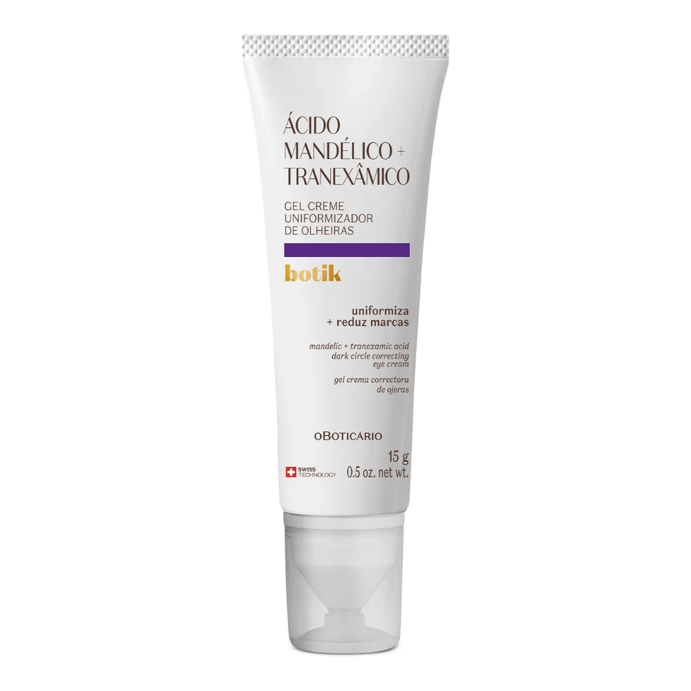 BOTIK Gel Creme Uniformizador de Olheiras Ácido Mandélico + Tranexâmico - Crema Gel occhiaie 15gr - o Boticário | Paradea