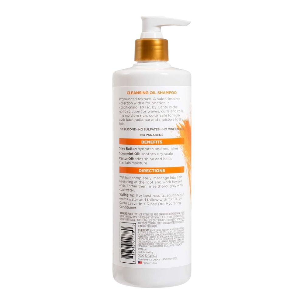Cantu Txtr Sleek Cleansing Oil Shampoo - Shampoo capelli ricci e colorati 473 ml - Cantu | Paradea