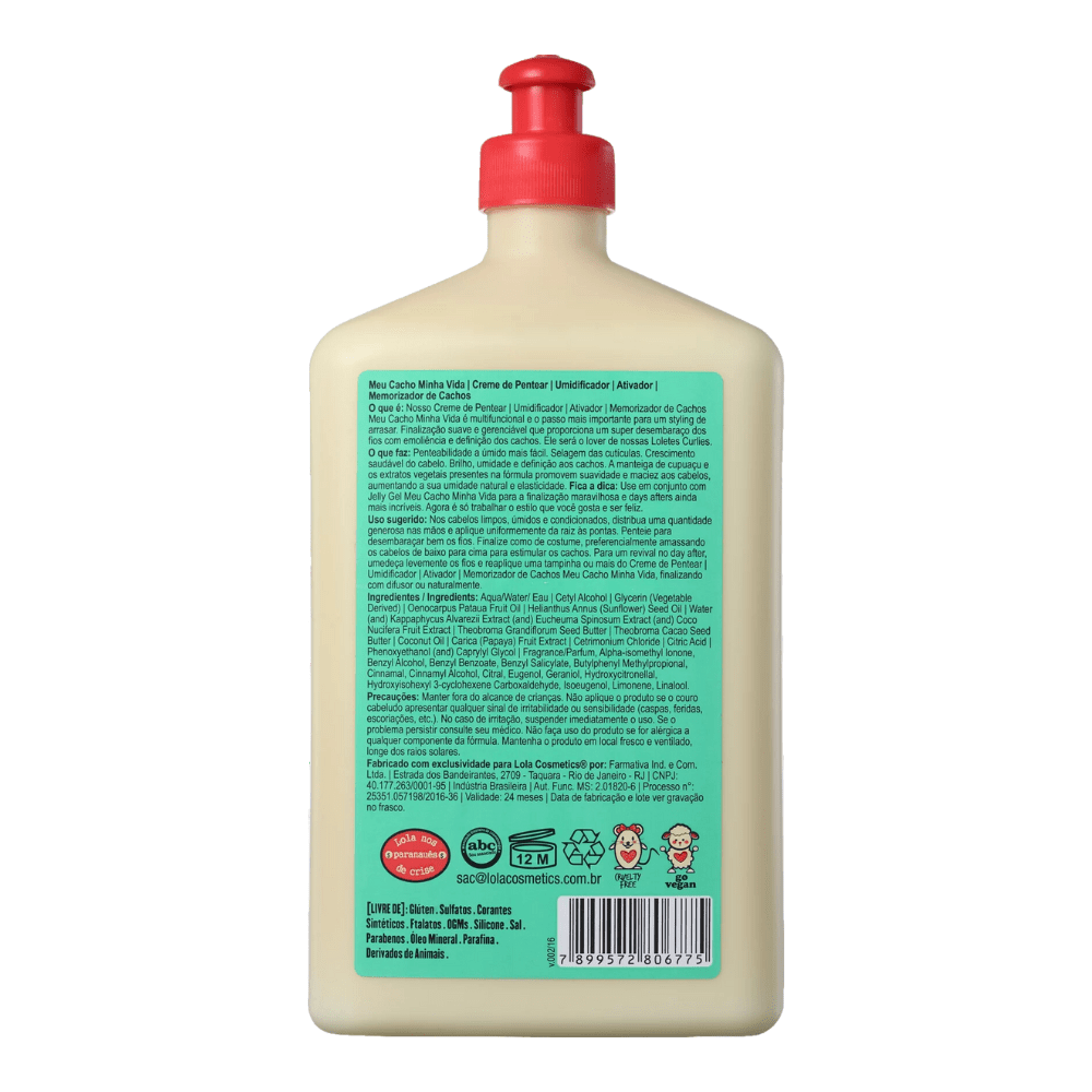 Lola Cosmetics Meu Cacho Minha Vida Creme de Pentear - Crema styling multifunzionale 500gr - Lola Cosmetics | Paradea