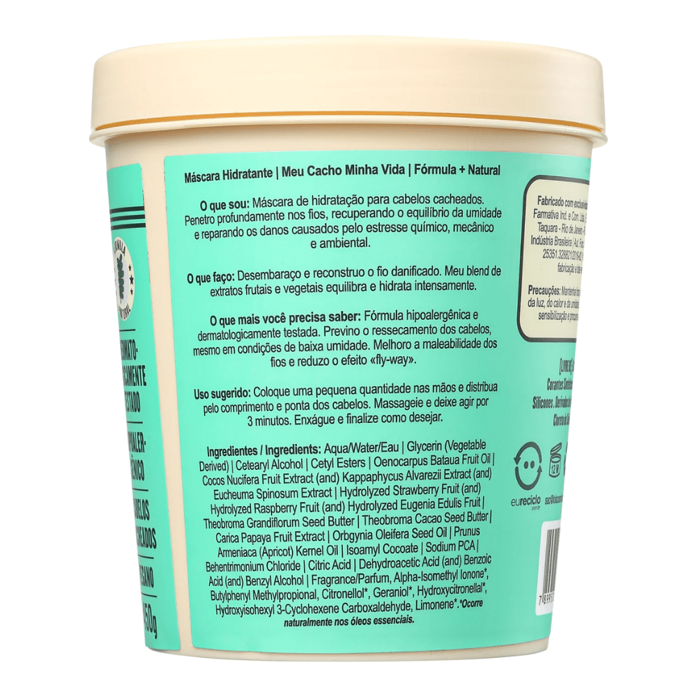 Lola Cosmetics Meu Cacho Minha Vida Máscara Hidratante - Maschera capelli idratante 450gr - Lola Cosmetics | Paradea