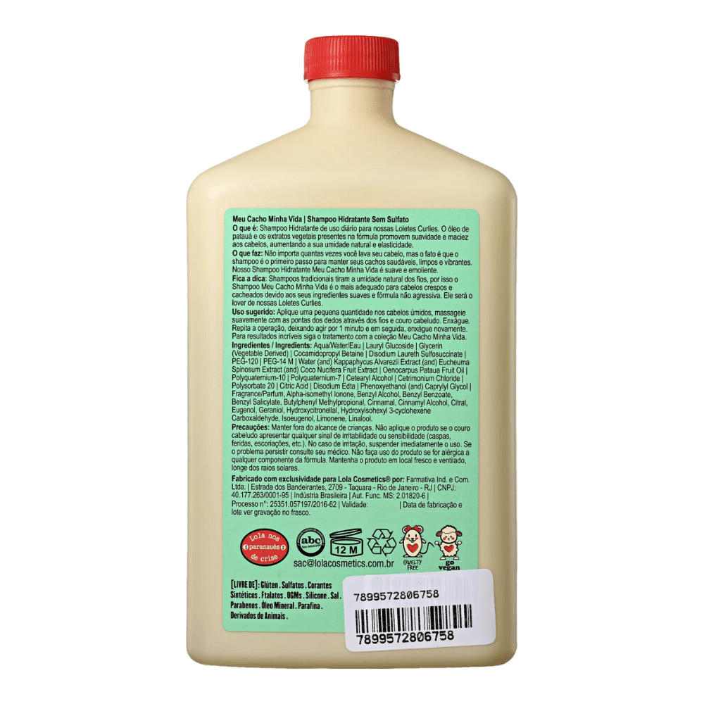 Lola Cosmetics Meu Cacho Minha Vida - Shampoo capelli ricci 500ml - Lola Cosmetics | Paradea
