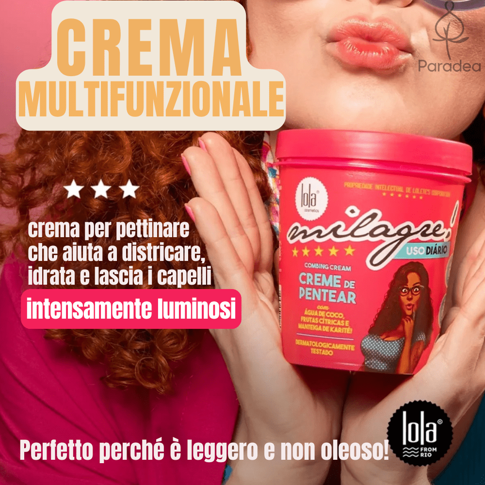 Lola Cosmetics Milagre Creme de Pentear – Crema capelli districante 450gr - Lola Cosmetics | Paradea