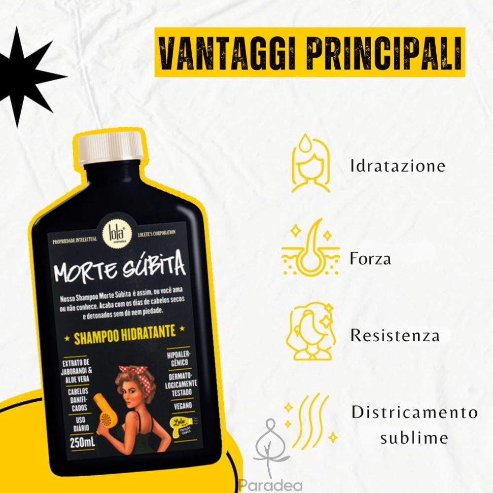 Lola Cosmetics Morte Súbita Shampoo Hidratante - Shampoo super idratante 250ml - Lola Cosmetics | Paradea