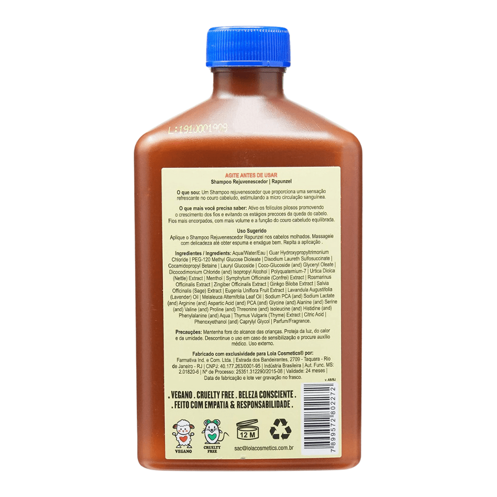 Lola Cosmetics Rapunzel - Shampoo 250ml - Lola Cosmetics | Paradea