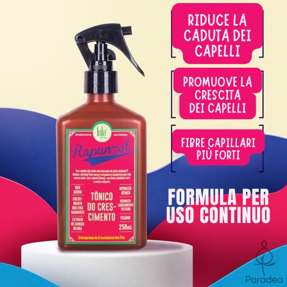 Lola Cosmetics Rapunzel Tônico do Crescimento - Tonico crescita 250ml - Lola Cosmetics | Paradea