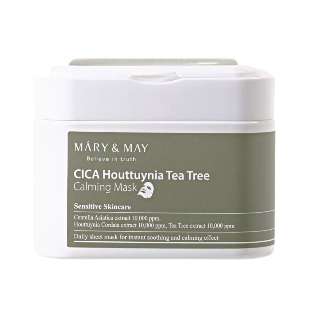 Mary&May Cica Houttuynia Tea tree Calming Mask - Maschere in tessuto 30 pezzi - Mary&May | Paradea