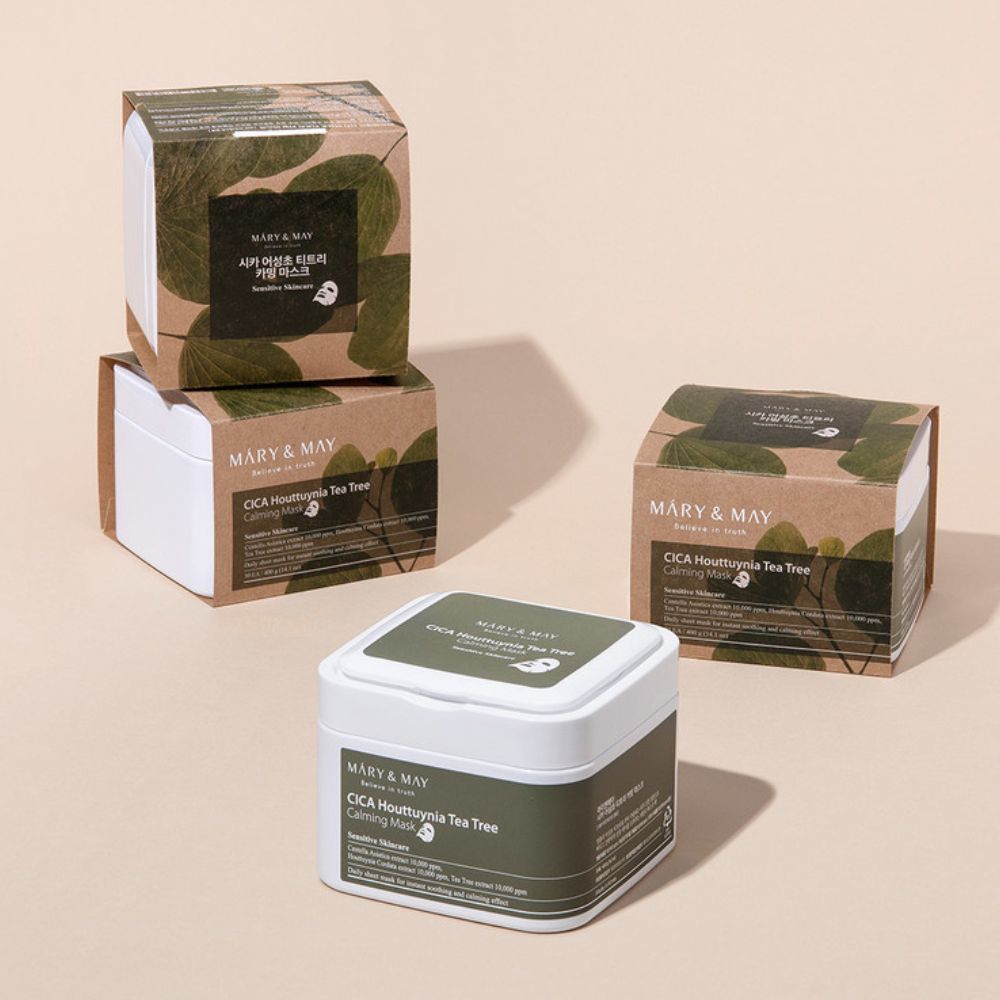 Mary&May Cica Houttuynia Tea tree Calming Mask - Maschere in tessuto 30 pezzi - Mary&May | Paradea