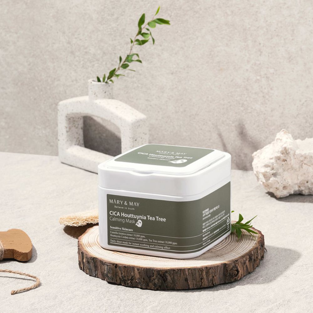 Mary&May Cica Houttuynia Tea tree Calming Mask - Maschere in tessuto 30 pezzi - Mary&May | Paradea
