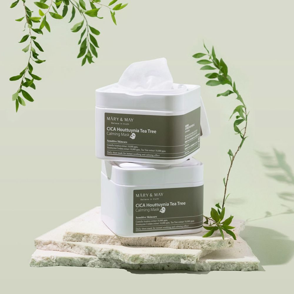 Mary&May Cica Houttuynia Tea tree Calming Mask - Maschere in tessuto 30 pezzi - Mary&May | Paradea