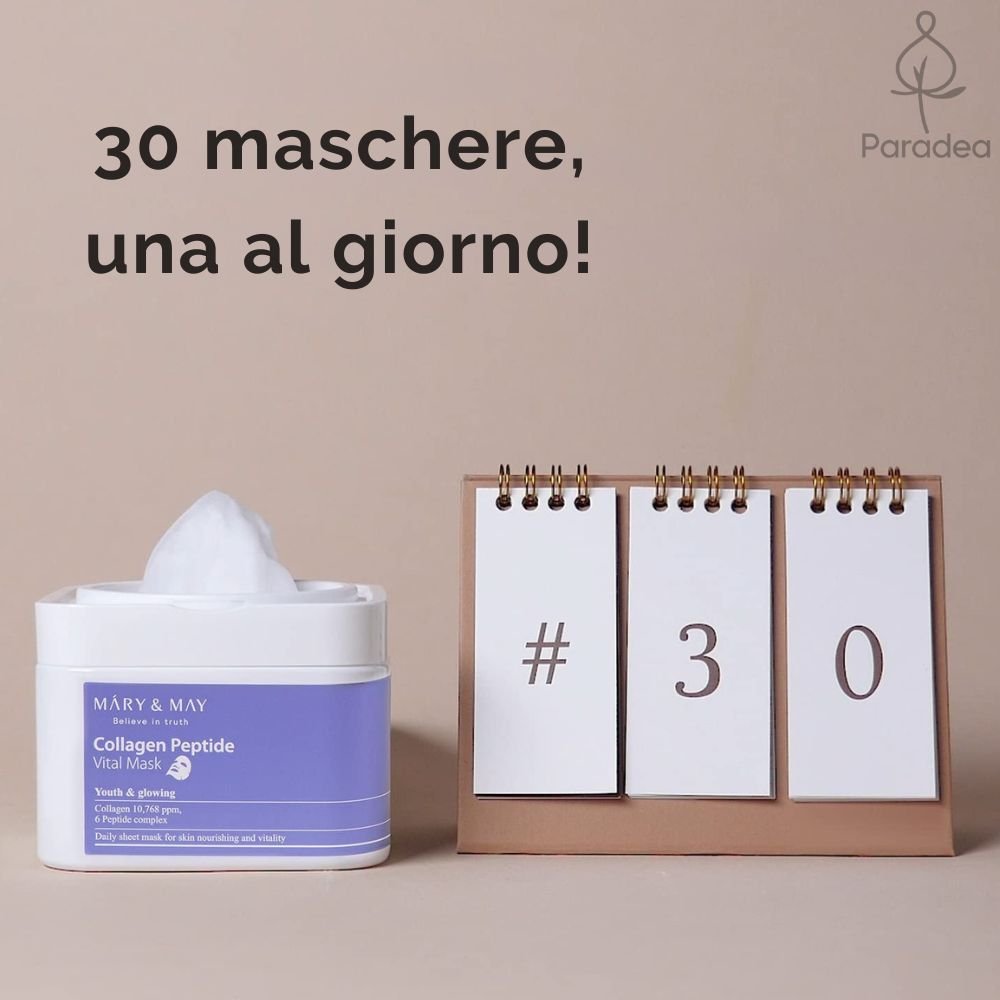 Mary&May Collagen Peptide Vital Mask - Maschere in tessuto 30 pezzi - Mary&May | Paradea