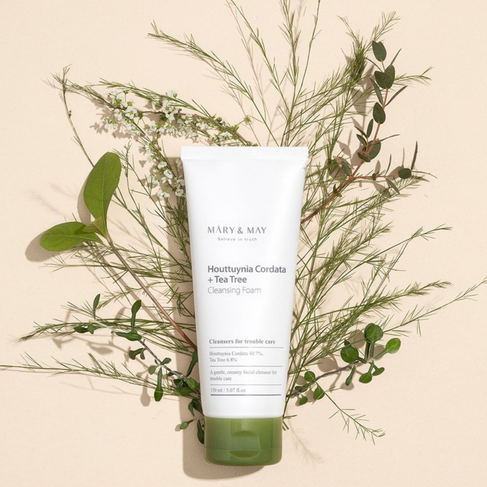 Mary&May Houttuynia Cordata+Tea Tree Cleansing Foam - Detergente schiumoso viso 150ml - Mary&May | Paradea