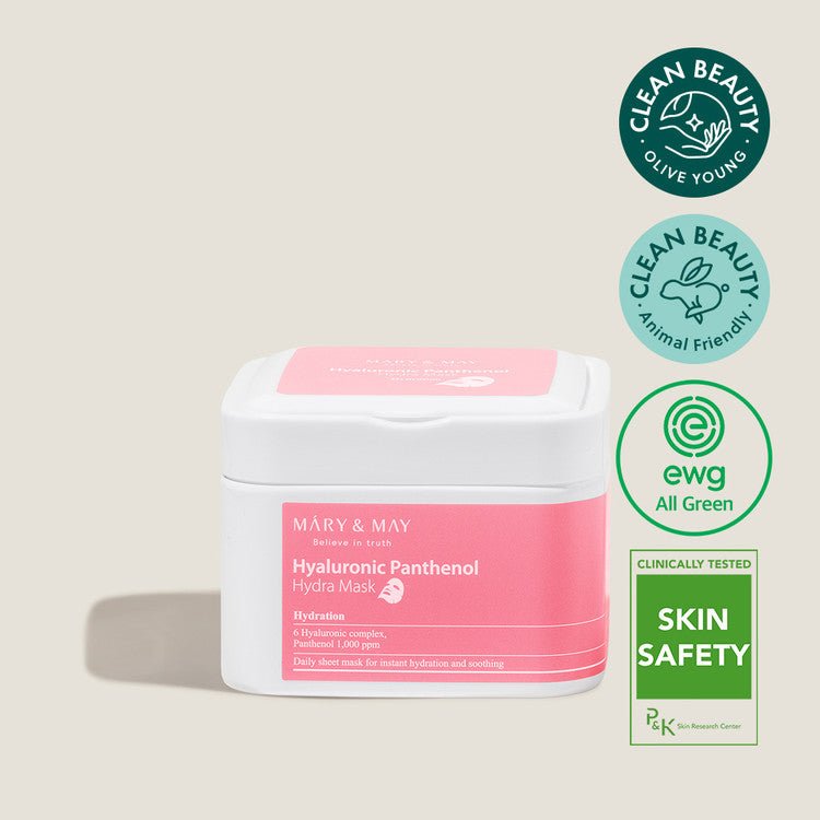 MARY&MAY Hyaluronic Panthenol Hydra Mask 30 pcs - Maschere in tessuto 30 pezzi - Mary&May | Paradea