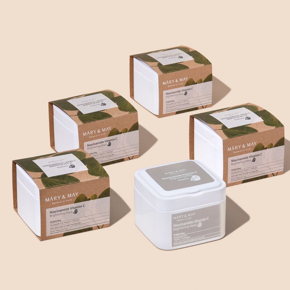 Mary&May Niacinamide Vitamin C Brightening Mask - Maschere in tessuto 30 pezzi - Mary&May | Paradea