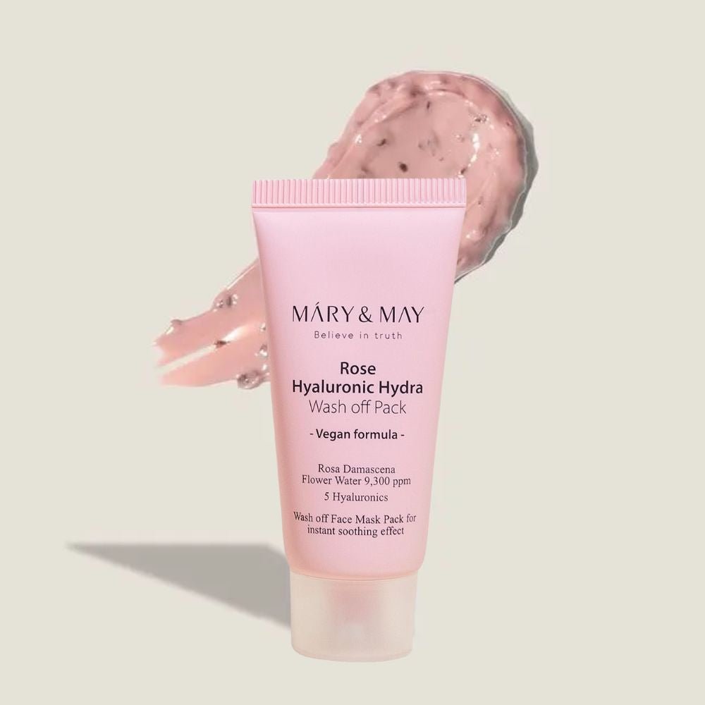 Mary&May Rose Hyaluronic Hydra Wash off Pack – Maschera viso 30gr - Mary&May | Paradea