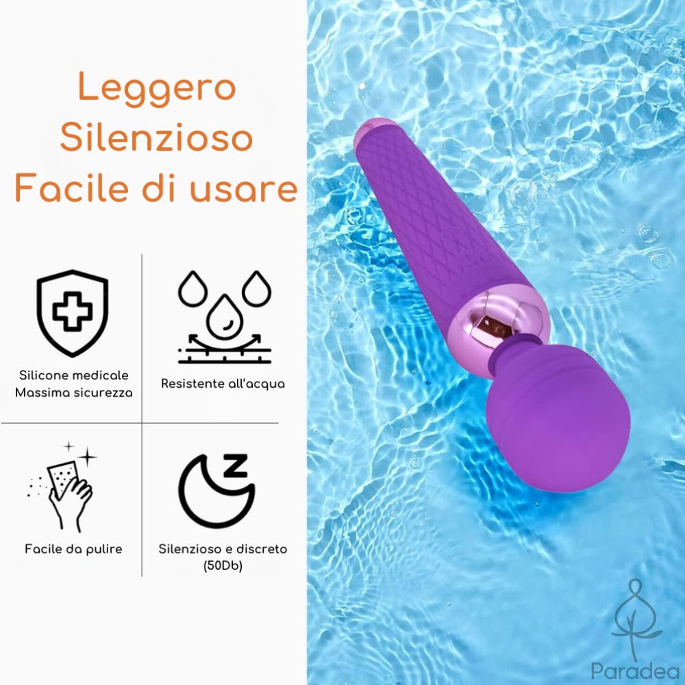 Massaggiatore con Bacchetta Manuale in Silicone - Paradea | Paradea