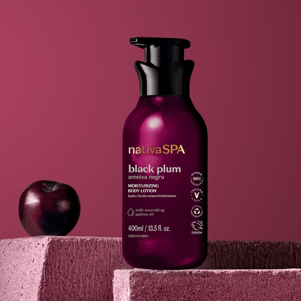 Nativa Spa Ameixa Negra – Lozione corpo idratante Prugna Nera 400ml - o Boticário | Paradea