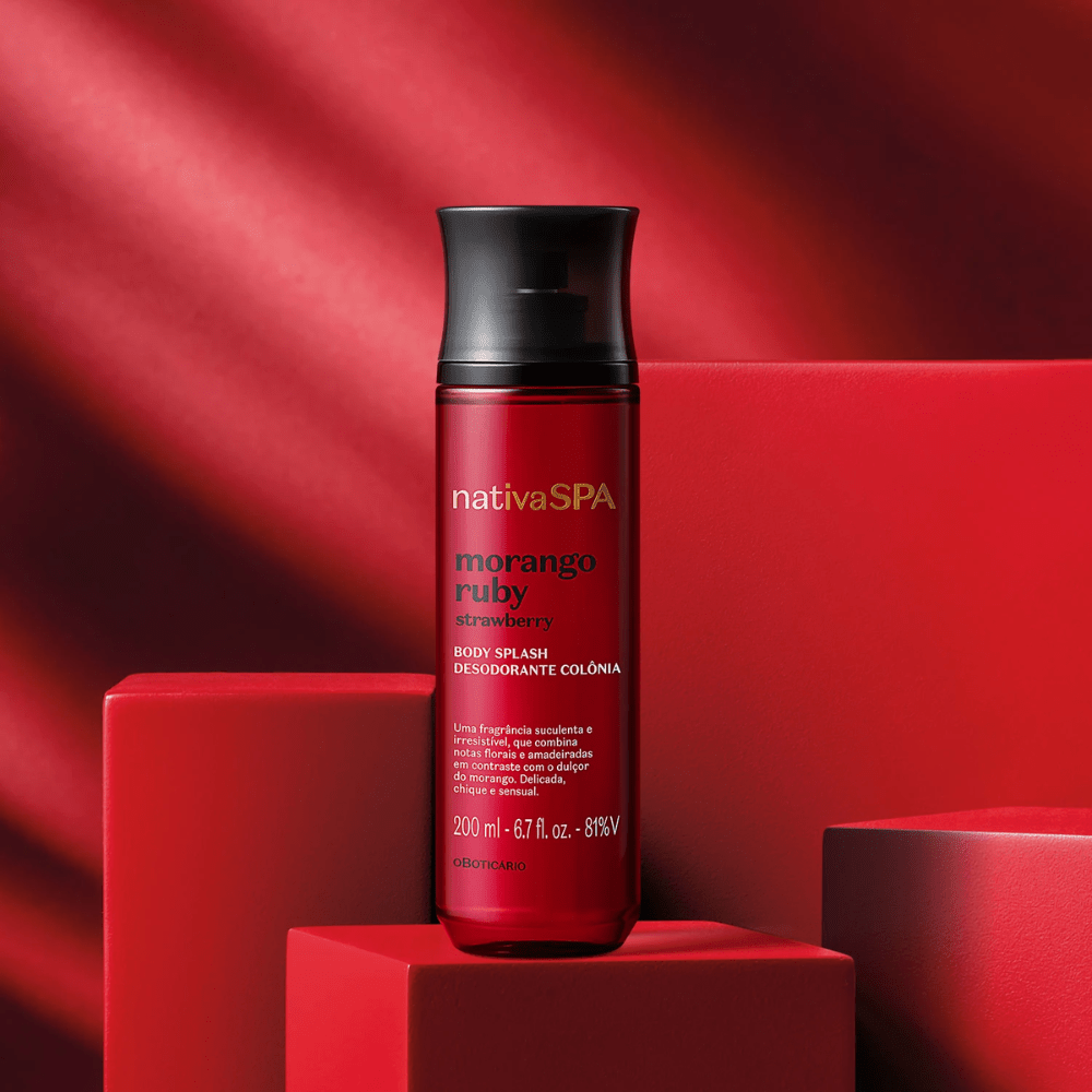 Nativa Spa Body Splash Morango Ruby - Eau de Cologne 200ml - o Boticário | Paradea