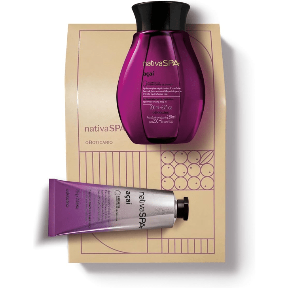 Nativa Spa Cofanetto regalo Açaí - Olio idratante corpo & Crema mani - o Boticário | Paradea