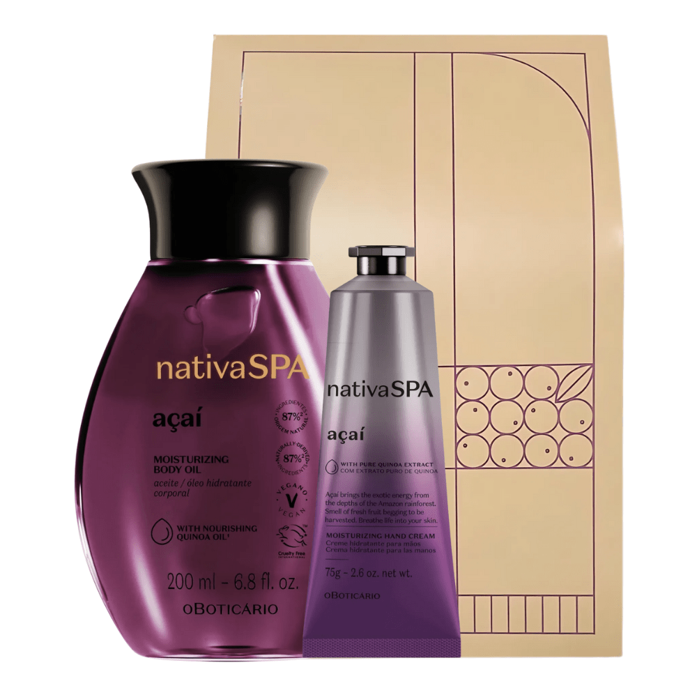 Nativa Spa Cofanetto regalo Açaí - Olio idratante corpo & Crema mani - o Boticário | Paradea