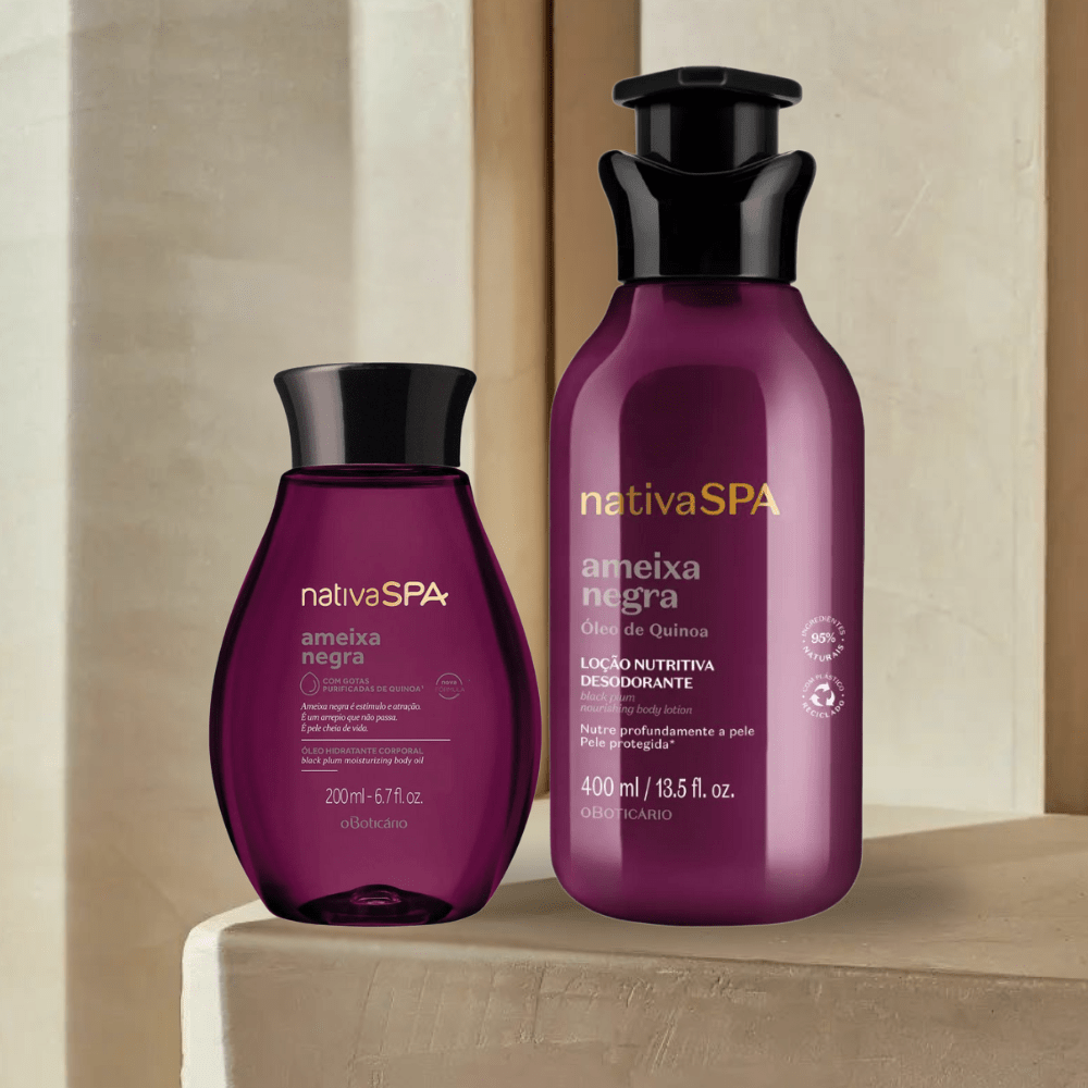 Nativa Spa Cofanetto regalo Ameixa Negra - Lozione corpo & Olio corpo Prugna Nera - o Boticário | Paradea