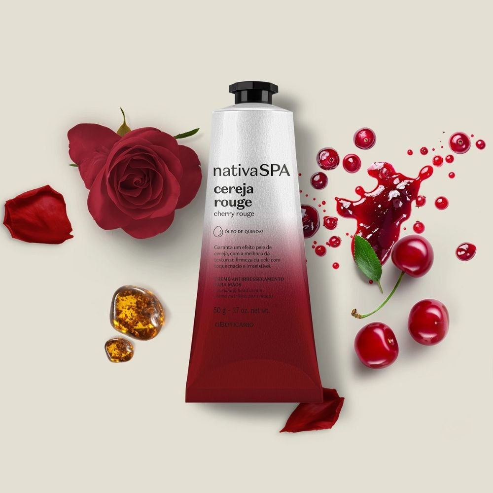 Nativa Spa Creme Antirressecamento Para As Mãos Cereja Rouge - Crema mani anti - secchezza 50gr - o Boticário | Paradea